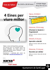 Cicle de tallers: 4 eines per viure millor @ Xalet Negre | Sant Cugat del Vallès | Catalunya | Espanya